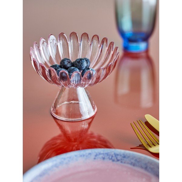 Svetloružová sklenená servírovacia miska 220 ml Nalu – Bloomingville-image-1