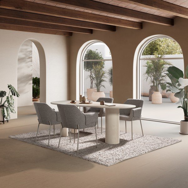 Jedálenský stôl v dekore kameňa 100x201 cm Daila – MOME-image-2