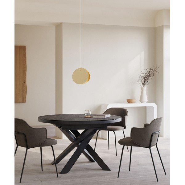 Závesné svietidlo v zlatej farbe s kovovým tienidlom Monica – Kave Home-image-3