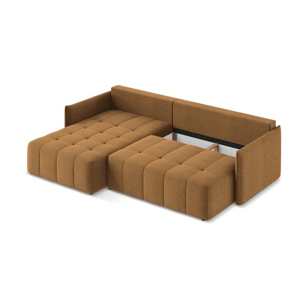 Terakotová rozkladacia/s úložným priestorom rohová pohovka (ľavý roh/s leňoškou) Moku – Makamii-image-3