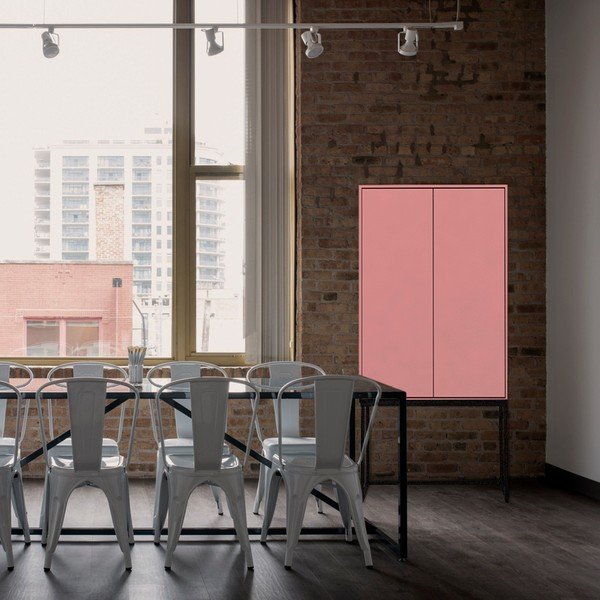 Ružová skrinka 75x164,5 cm Lennon – Really Nice Things-image-3