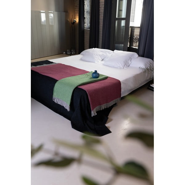 Vínovočervený pléd s podielom bavlny Euromant Jade, 140 x 180 cm-image-3