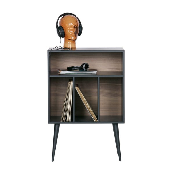 Gramofónová skrinka z borovicového dreva v čierno-prírodnej farbe 60x83 cm James – WOOOD-image-3