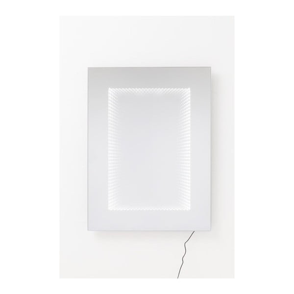Nástenné zrkadlo s LED svetlami Kare Design Infinity, 120 × 80 cm
