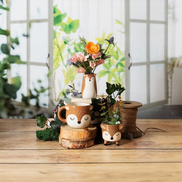 Hnedá váza z dolomitu (výška  10 cm) Deer – Sass & Belle-image-1