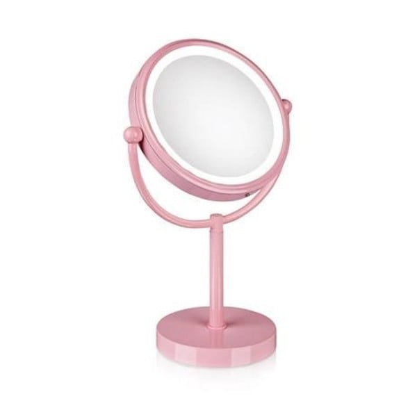Zrkadlo s osvetlením Markslöjd Make-up, ružové