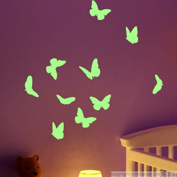 Samolepka svietiaca v tme Ambiance Butterflies