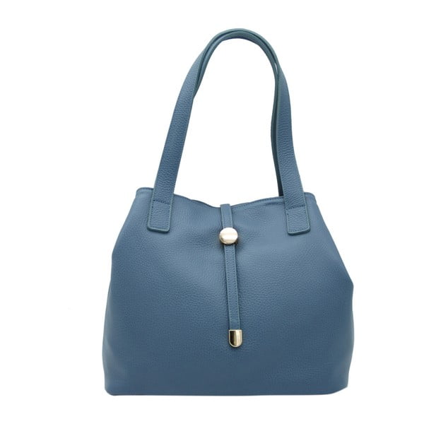 Modrá kabelka z pravej kože Andrea Cardone Matteo