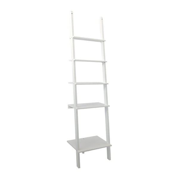 Biely rebrík s poličkami RGE Emil, 200 × 50 cm