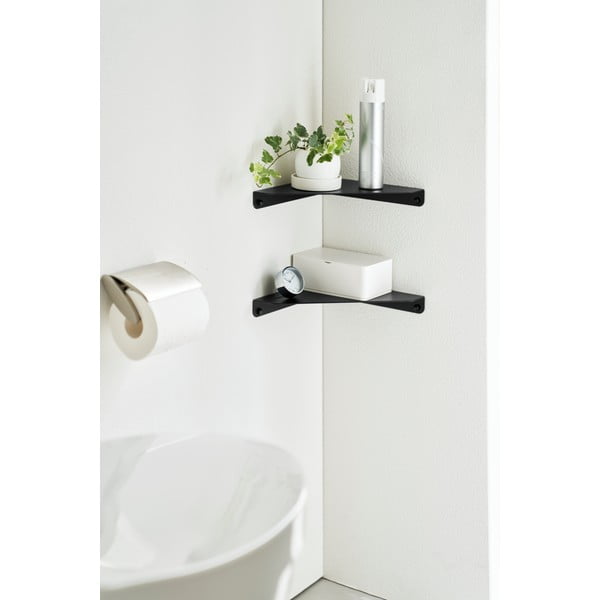 Čierna rohová kovová polica 22 cm Tower – YAMAZAKI-image-2