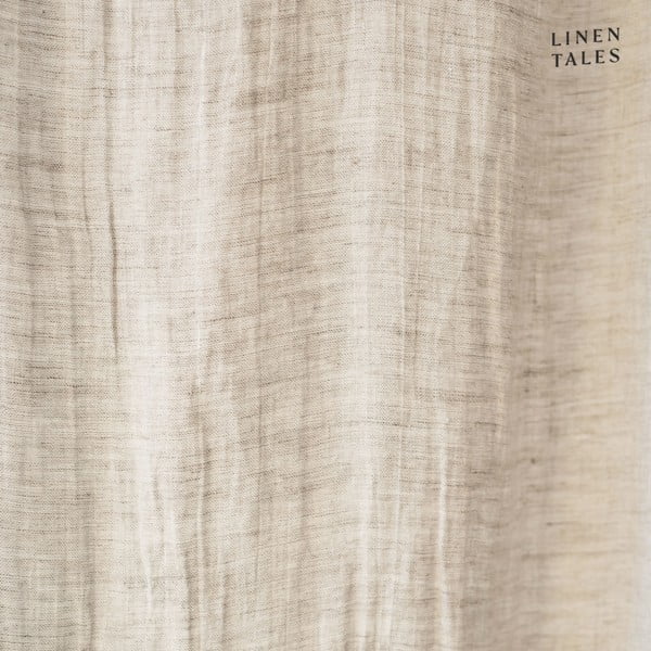 Béžový ľanový ľahký záves s pútkami Linen Tales Daytime, 250 x 130 cm-image-3