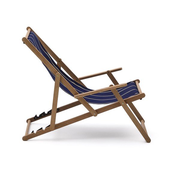 Modré drevené záhradné ležadlo Vilara – Kave Home-image-4