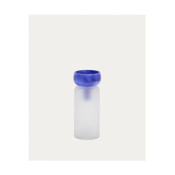 Modrá sklenená váza (výška  30,5 cm) Kelse – Kave Home-image-3