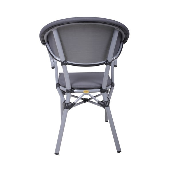 Sivá kovová záhradná stolička Toskana – Garden Pleasure-image-3