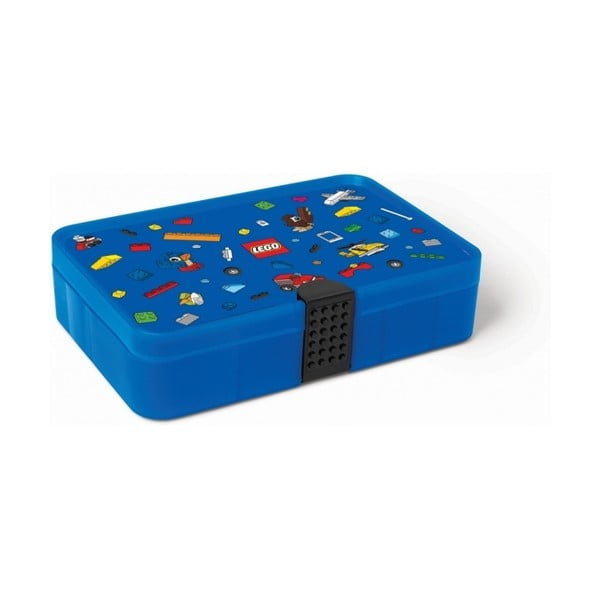 Modrý úložný box s priehradkami LEGO® Iconic