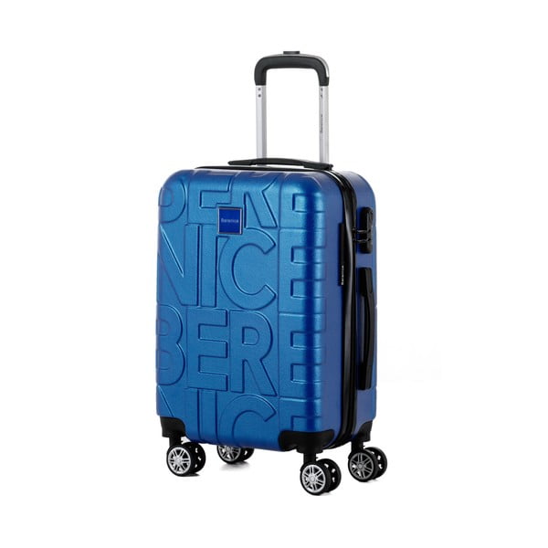 Modrý cestovný kufor Berenice Typo, 44 l