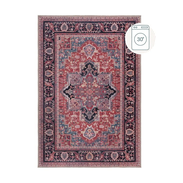 Vínovočervený umývateľný koberec s prímesou recyklovaných vlákien 120x170 cm Windsor – Flair Rugs
