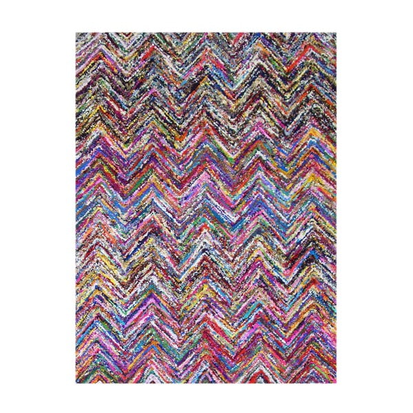 Ručne tuftovaný koberec Bakero Chindi Chetan, 184 × 122 cm