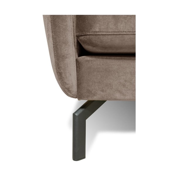 Hnedobéžová zamatová pohovka 190 cm Magic - Scandic-image-4