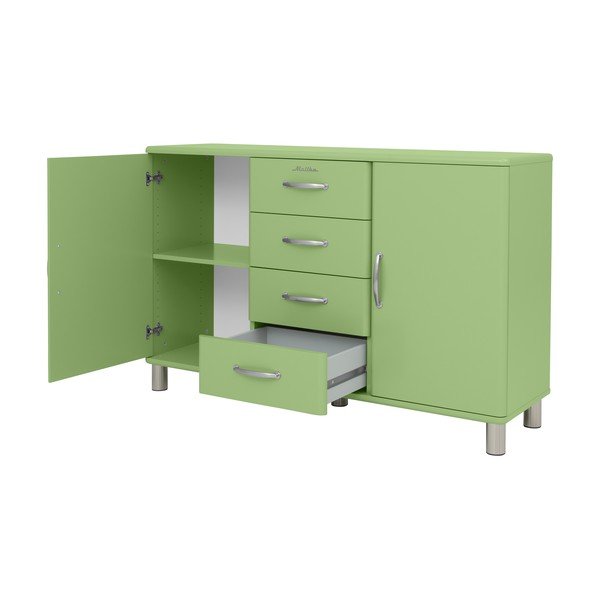 Zelená nízka komoda 146x92 cm Malibu - Tenzo-image-3