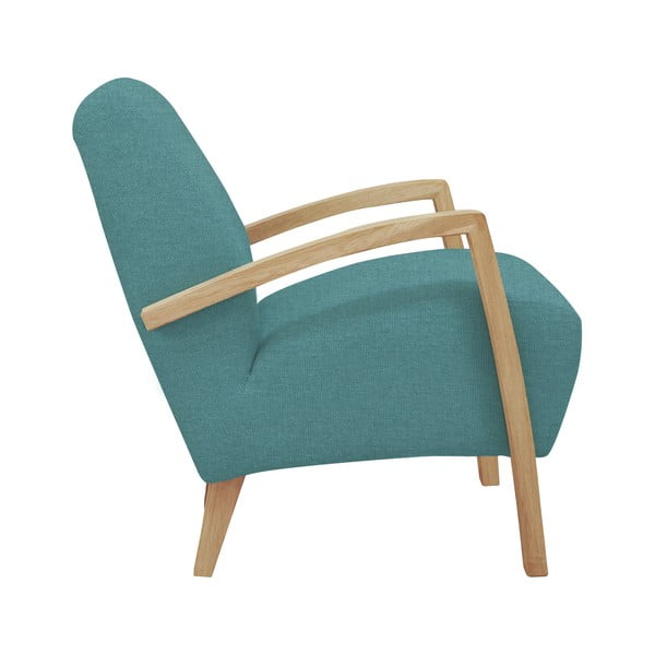 Svetlomodré kreslo so svetlými nohami Windsor & Co Sofas Luna-image-1