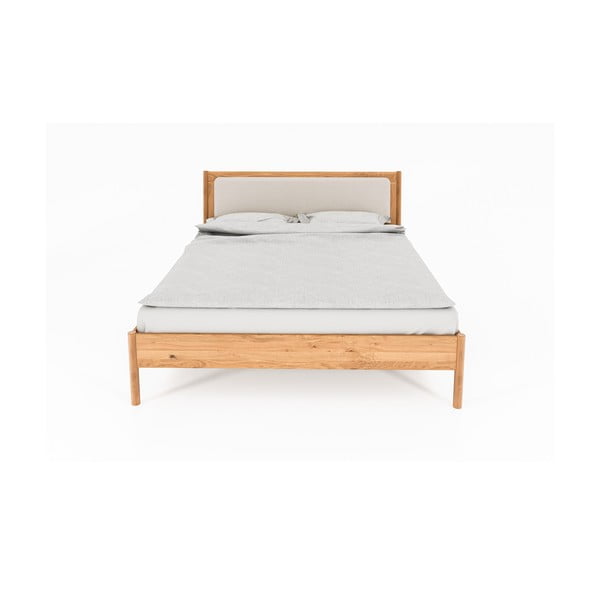 Dvojlôžková posteľ z dubového dreva s čalúneným čelom 160x200 cm Pola - The Beds-image-4