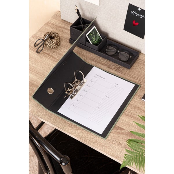 Zelený kartónový organizér na dokumenty Archie Canvas Paper Laminate – Bigso-image-1