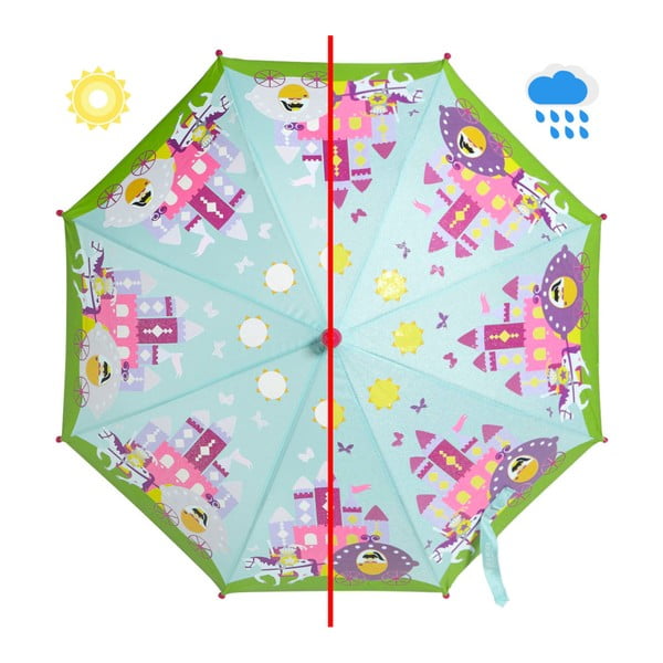 Detský tyčový dáždnik pre deti meniaci farbu Ambiance Fairy Princess, ⌀ 70 cm