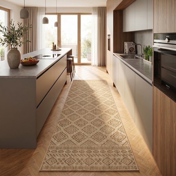 Béžový vnútorný a vonkajší behúň 80x250 cm Mira 1452 – Ayyildiz Carpets-image-1