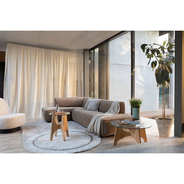 Okrúhly odkladací stolík so sklenenou doskou ø 45 cm Kobe – Zuiver-image-3