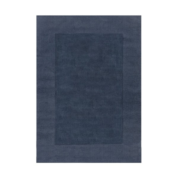 Tmavomodrý vlnený koberec Flair Rugs Siena, 80 x 150 cm