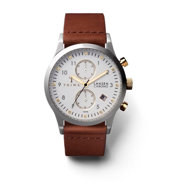 Unisex hodinky s koženým remienkom Triwa Chrono
