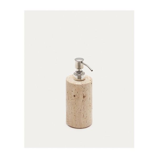 Béžový kamenný dávkovač mydla Macre – Kave Home-image-2