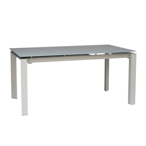 Sivý rozkladací jedálenský stôl sømcasa Marla, 140 × 90 cm