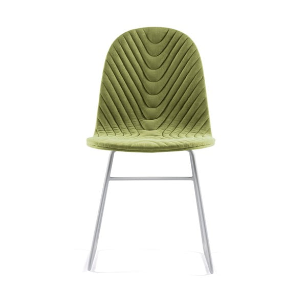 Svetlozelená stolička s kovovými nohami IKER Mannequin V Wave
