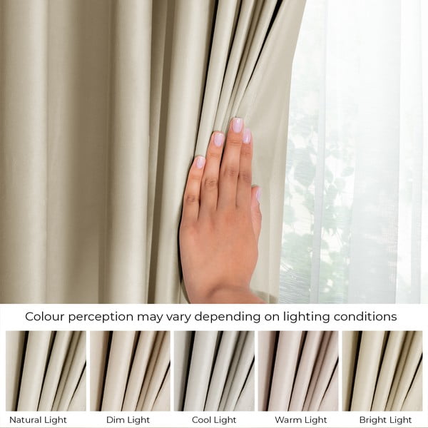 Hnedý/béžový zamatový dimout záves 140x270 cm Eyelets – Restilo-image-4