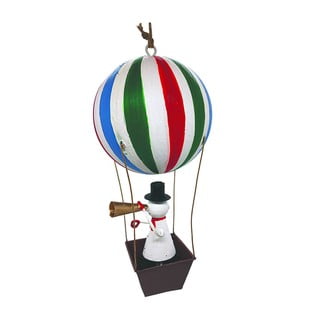 Závesná vianočná dekorácia Snowman in Airballoon - G-Bork