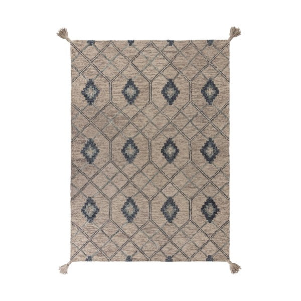 Sivý vlnený koberec Flair Rugs Diego, 120 x 170 cm