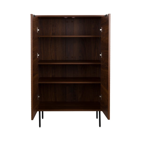 Hnedá skrinka v dekore orecha 80x130x40 cm Stripes – White Label-image-3