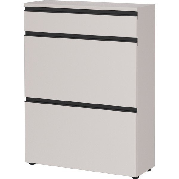 Krémová skrinka na topánky 80x107x29 cm Baldone – Germania