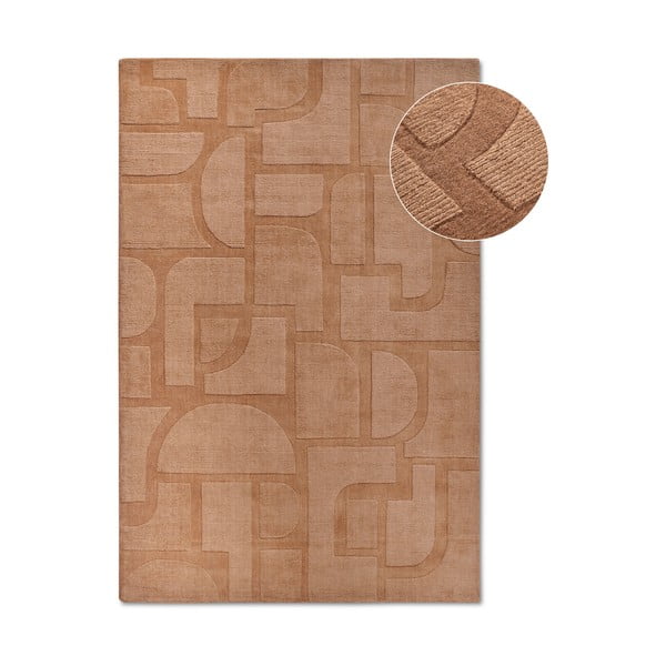 Hnedý ručne tkaný vlnený koberec 190x280 cm Alexis – Villeroy&Boch