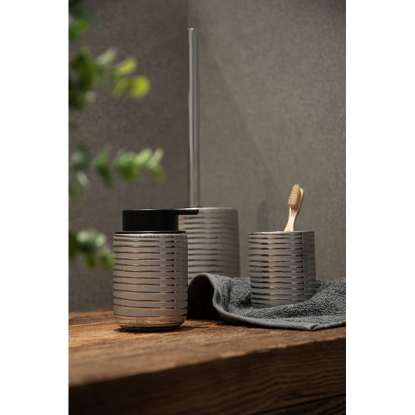 Keramická WC kefa v striebornej farbe Vilalba - Wenko-image-1