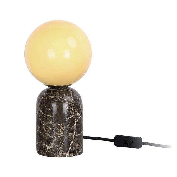Tmavohnedá mramorová stolová lampa (výška  20 cm) Lazio Sphere – Leitmotiv-image-2