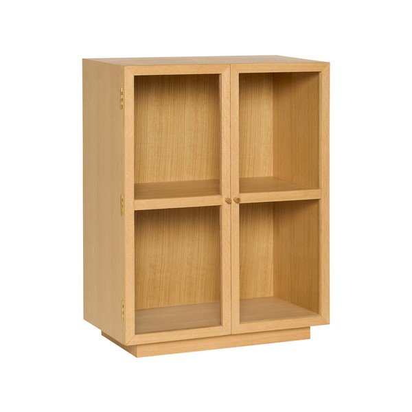 Závesná vitrína v dekore duba v prírodnej farbe 70x90x39 cm Mae – Hübsch