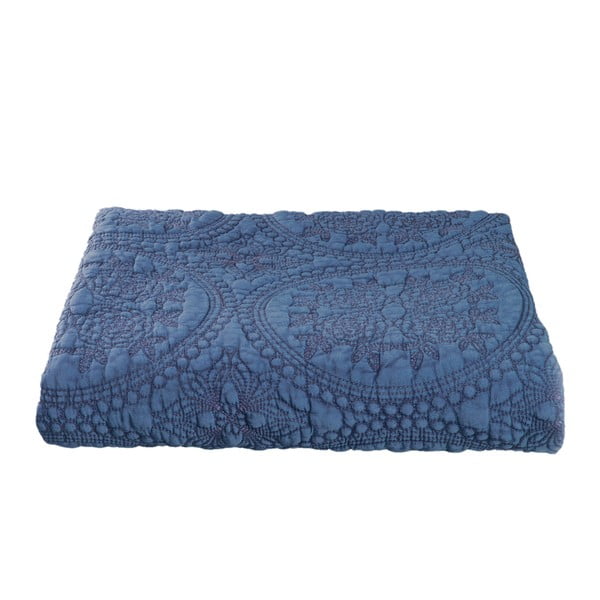 Modrý pléd Clayre & Eef Rustico, 150 x 150 cm-image-4