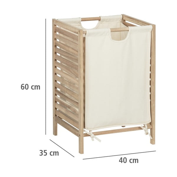 Drevený kôš na bielizeň v prírodnej farbe 48 l Acina – Wenko-image-2
