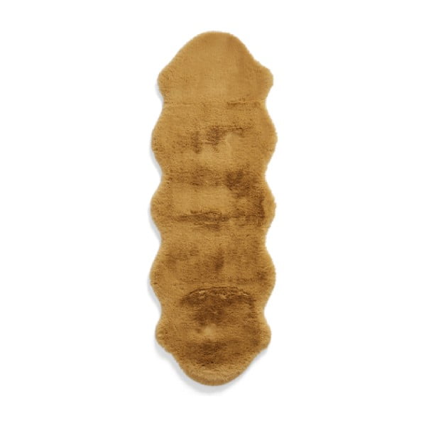 Syntetický behúň v horčicovej farbe 60x180 cm Super Teddy – Think Rugs