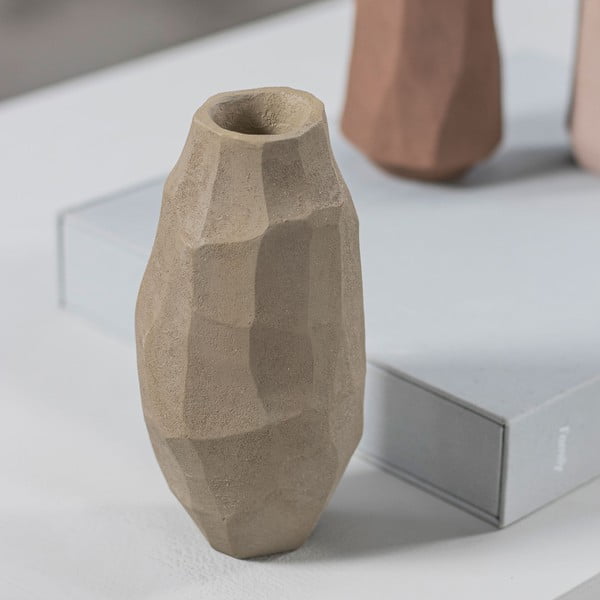 Béžová váza z polyresínu (výška  18 cm) Nuki – Mette Ditmer Denmark-image-3