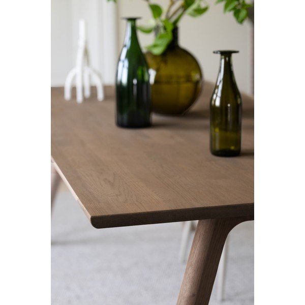 Rozkladací jedálenský stôl z dubového dreva 95x220 cm Clapperton – Rowico-image-4
