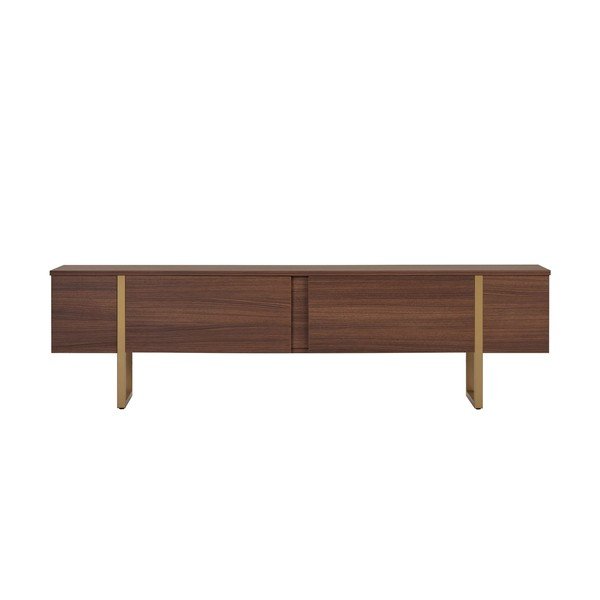 TV stolík v dekore orecha v tmavo prírodnej farbe 180x50x30 cm Onera – Kalune Design-image-4